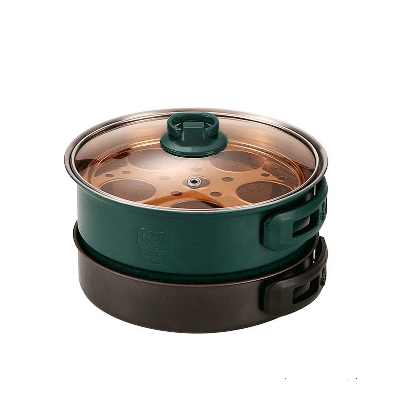 

Carefully Selected Multi-Functional Electric Cooker Portable Non-Stick Hot Pot 110V US/UK Specs Small Home Appliance Gift Dark Green