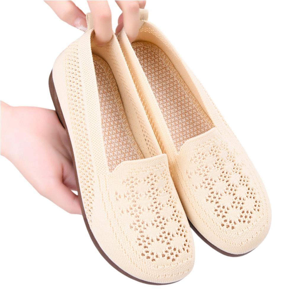 Women's Soft Sole Breathable Mesh Slip On Casual Shoes Lightweight Comfortable Flexible Flat Loafers for Everyday Wear