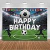 Jungen Fußballfeld-Thema Geburtstagsparty Banner Hintergrund, Erwachsenen- und Kindergeburtstagsparty Dekoration Fotografie Hintergrund