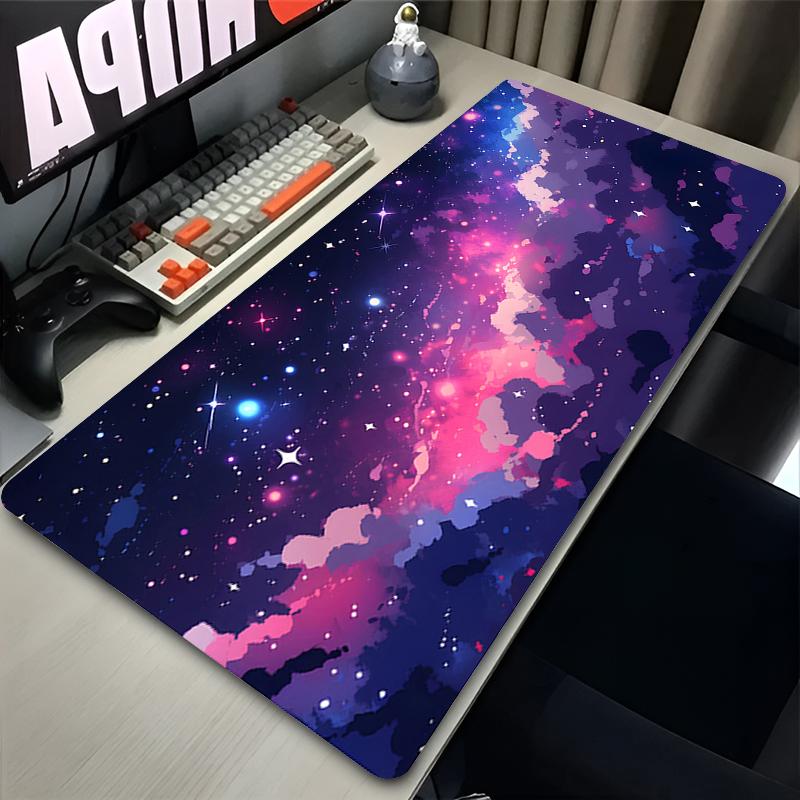 Mouse Pad Gaming Mouse Pad Pink Purple Sky Clouds Desk Mat Moon Star Nonslip PC Laptop Gamer Desk Accessories Table Pad Carpet