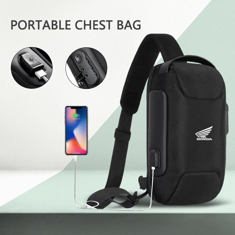 Waterproof USB Oxford Bag Short Messenger Chest Car Key Bag For Honda CBR 125R 954 600 650F 650R 1100XX 1000F CBR 600RR 1000RR