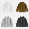 Children's Long-sleeved T-shirts Autumn and Winter New Boys' and Girls' Turtleneck Base Coats, Baby Warm Tops, Children's Clothing