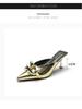 Silver Chain High Heel Baotou Sandals for Women - European & American Summer 2023 Collection
