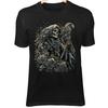 Totenkopf Tarot Shirt - Untoter Falke und Totenkopfmünzen im Gotischen Rosengarten