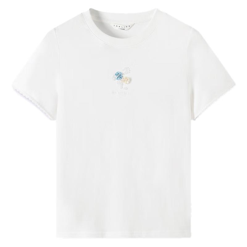 TonLion Women's Floral Short Sleeve T-Shirt