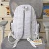 Schoolbag Milk Sweet Youth Vitality Letter Embroidered Backpack Female Junior High School Student School Bag Multi-compartment Casual Versatile 