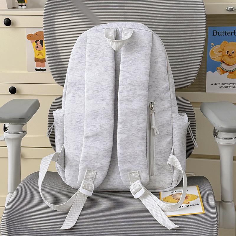 Schoolbag Milk Sweet Youth Vitality Letter Embroidered Backpack Female Junior High School Student School Bag Multi-compartment Casual Versatile 