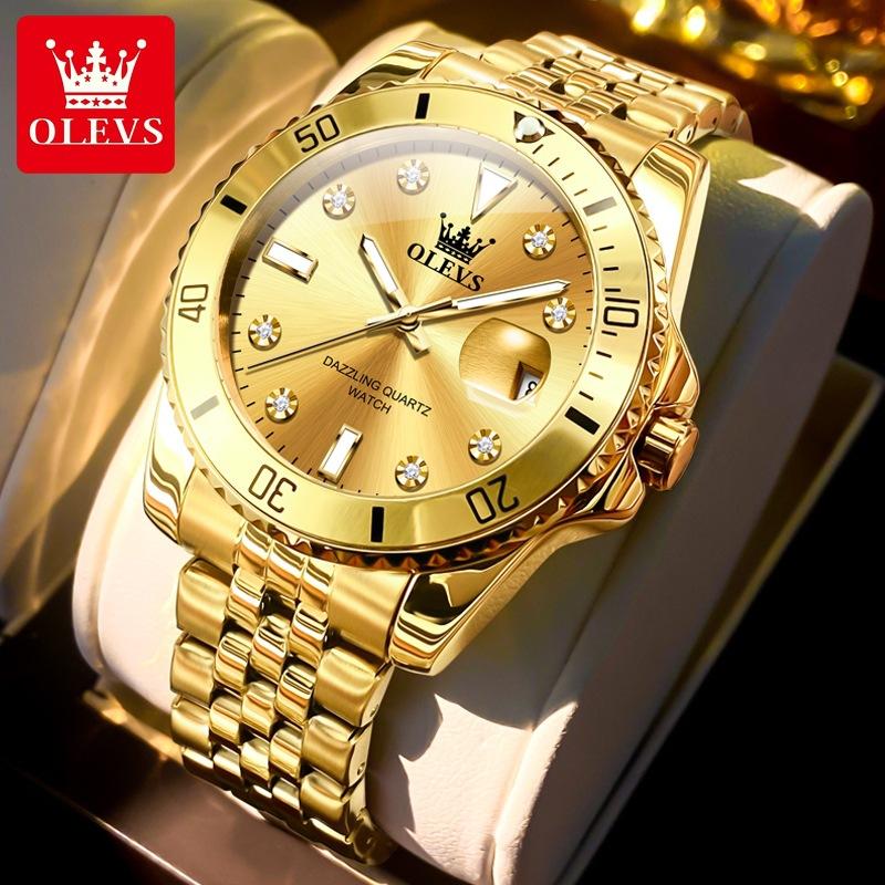 OLEVS Pánské hodinky Luxusní originální hodinky Quartz Trendy Módní Značka Automatic Date Vodotěsné pánské hodinky