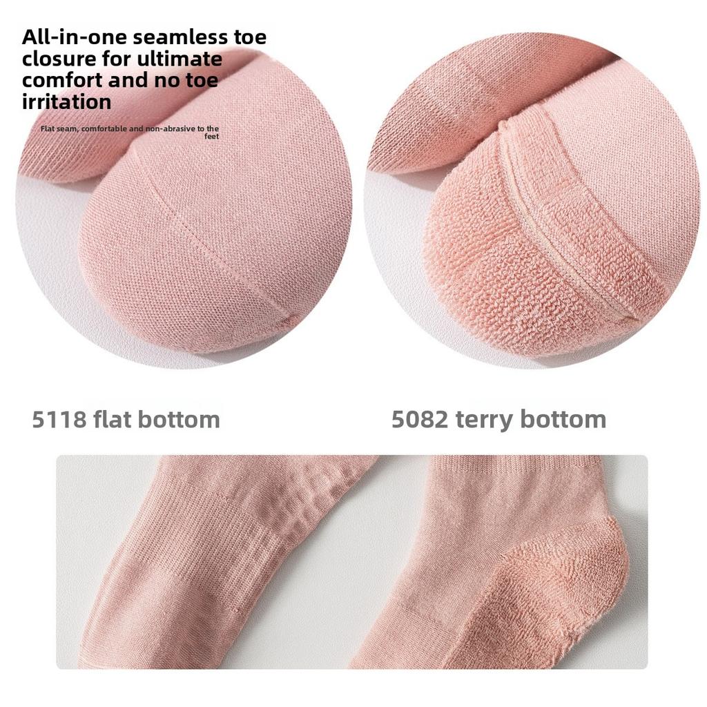 5-1 Perechi de Șosete Profesionale Anti-Alunecare pentru Yoga cu Ciorapi Extinși și Îngroșați Absorbți de Transpirație pentru Fitness, Pilates și Activități în Aer Liber