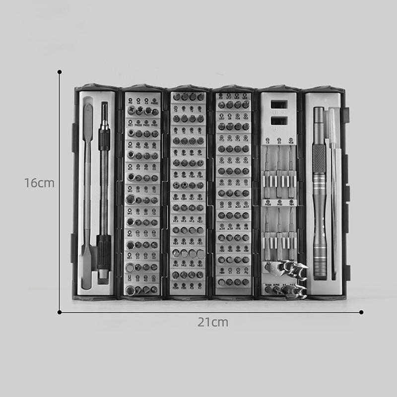 128 In 1 Precision Screwdriver Set Magnetic Screw Nuts Bits Multi Functional Household Repair Tools Kit For Laptop