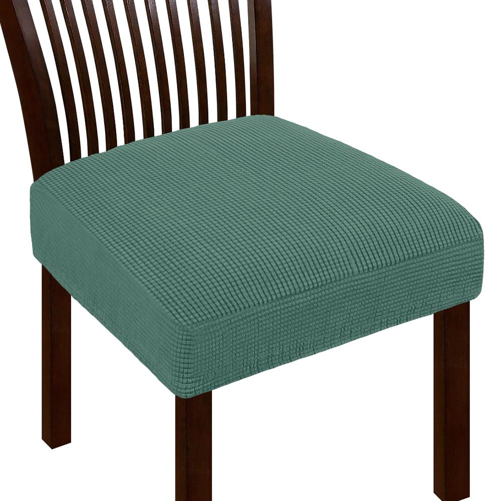 Jacquard Chair Seat Cover Elastic Chair Slipcovers for Home Banquet Dining Room Solid Color Removable Washable Chair Covers