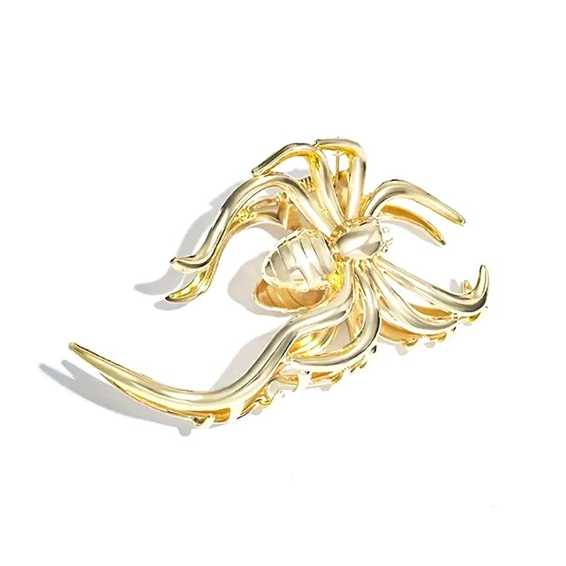 Fashionable Gothic Spider Halloween Hair Claw For Women Girls Unique Minimalist Shark Clip Exquisite Hair Accessories Gifts
