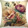 American Retro Linen Peach Leather Velvet Pillow Case Living Room Sofa Office Car Cushion