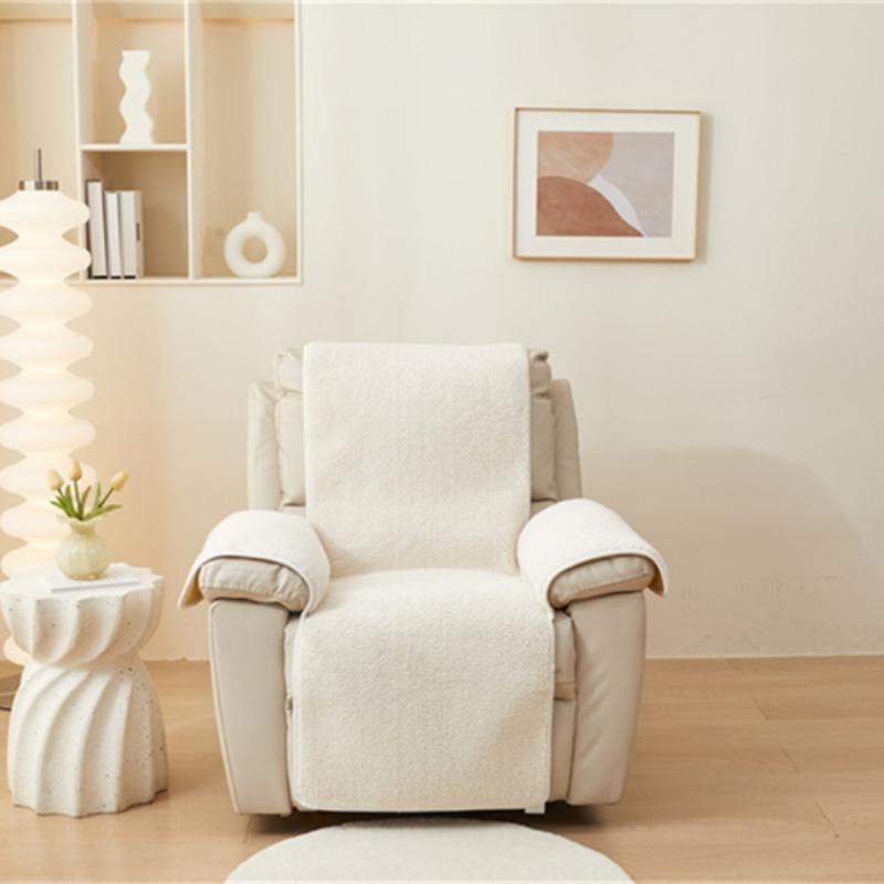 1PC Lamm Plüsch Liegesofa Kissen Nordic Rutschfeste Dicke Warme Sofa Matte Einfarbig Sessel Abdeckung für Schlafzimmer Wohnzimmer