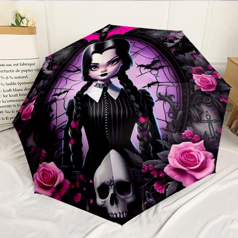 Gothic Fashion And Mystery 8-Frame for Travel, camping, Casual Lightweight Portable Umbrella, Essential for every family Holidays Birthday Gift