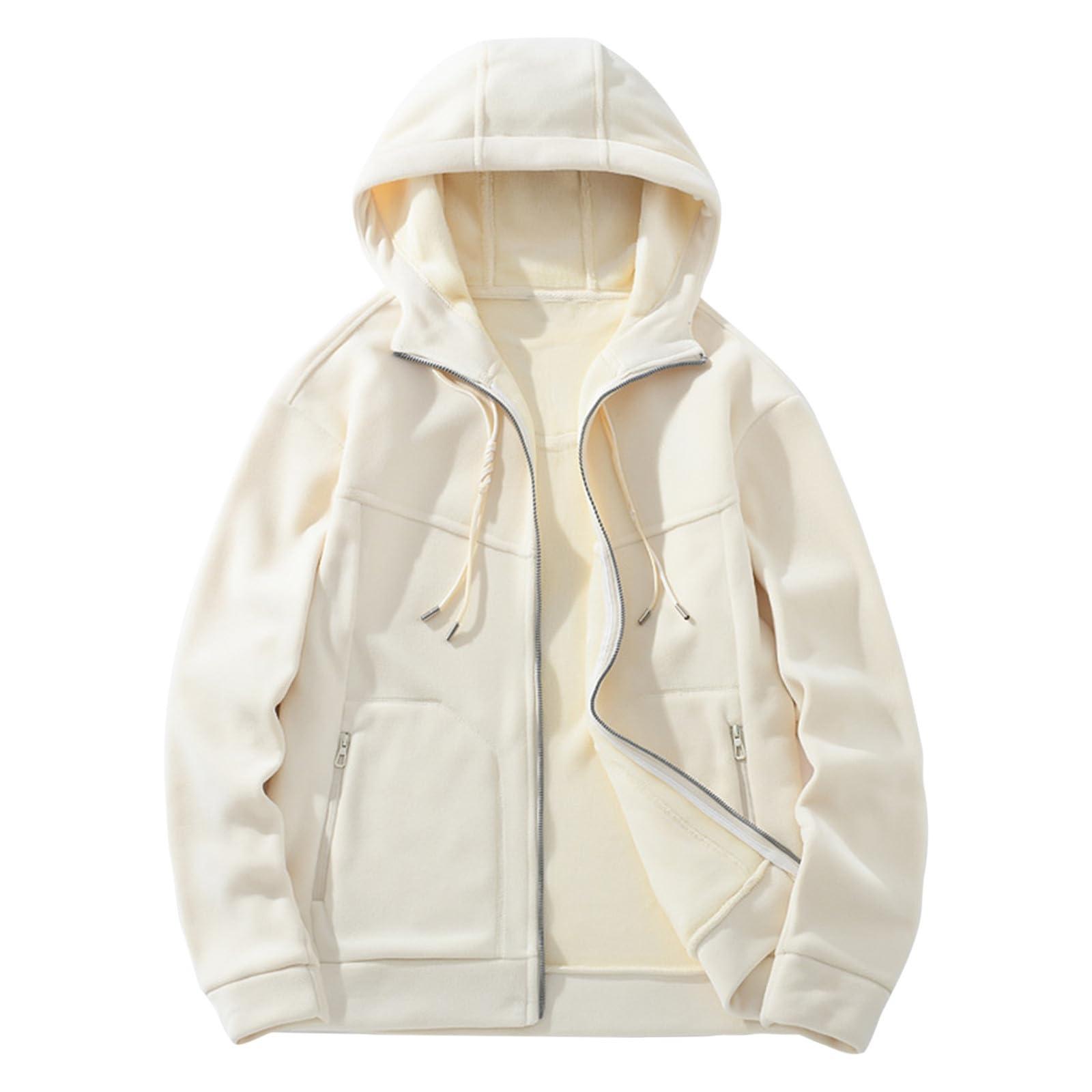 

Zipper Couple Hoodie Fashion Casual Sweater Pocket Versatile Outerwear Outdoor Casual Sweatshirt L бежевый