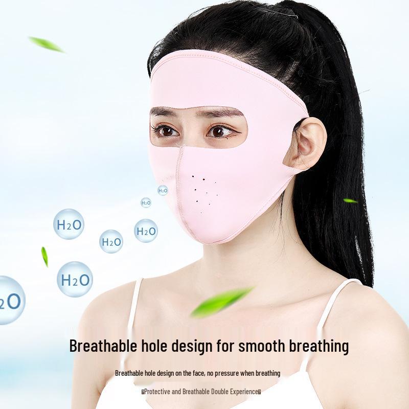 Women's Summer Face Shield: Full Face UV Protection Mask for Cycling & Windproof Headwear