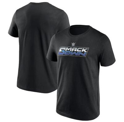 Tricou Negru cu Grafică Logo WWE Smackdown