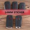 14MM Remote Car Key Stickers Emblem Accessories For Toyota Yaris Corolla Avensis Aygo Vitz Vios Yaris Mark-X Mirai