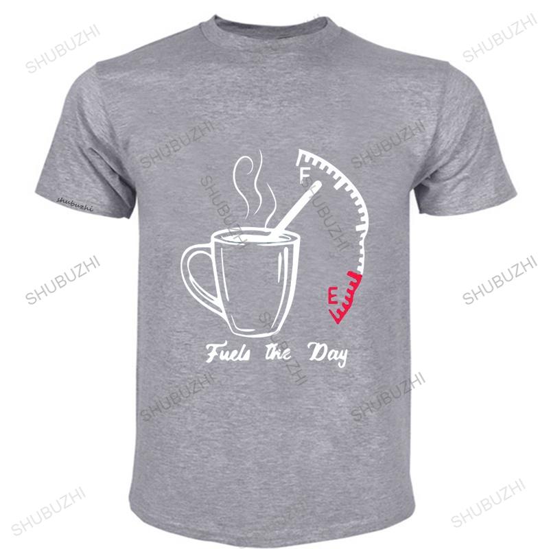 Fulls The Day T Shirt Coffee Design Start A Happy Day tshirt Relaxing homme Cotton Comfortable Premium Camisetas
