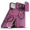 Luxury Case For 18 17 16 14 13 12 15 Pro Max Plus 16e17 Air Armor Slide Camera Ring Magnetic Stand Shockproof Back Cover