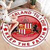 Sunderland Association Football Club Runder Teppich, Teppich für Wohnzimmer Schlafzimmer Sofa Spielzimmer Dekoration, Rutschfeste Fußmatte