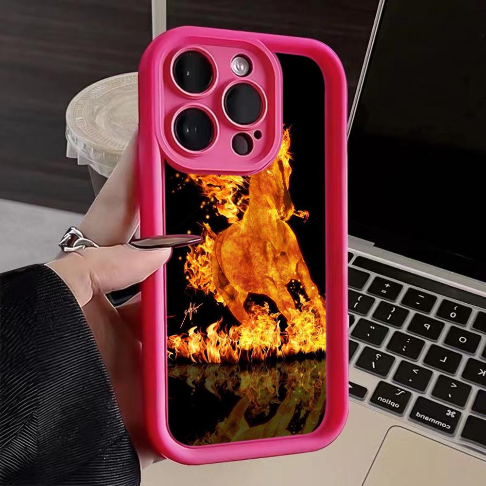 

LZ2 Bath fire rebirth тигр и лошадь силиконовый чехол для телефона iPhone 11 13 14 15 16 Pro Max 7 8 16 Plus 12 mini XS Max XR противоударный задний чехол for iPhone 16 Pro Max