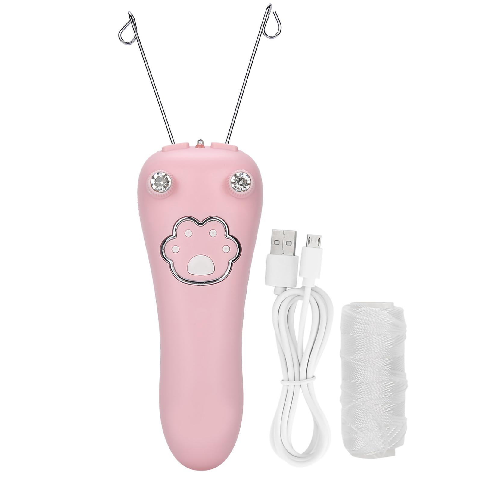 

Электрический эпилятор с хлопковой нитью для удаления волос на теле, устройство для заправки нитей, инструмент для физического удаления, розовый розовый