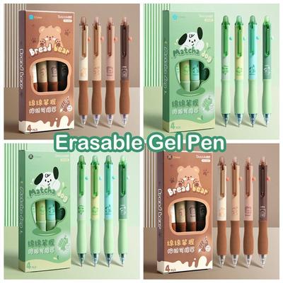 Ästhetischer Thermo-Radierstift, schwarz, blaue Tinte, 0,5 mm, Schreibstift, löschbarer Gelstift, Bürobedarf
