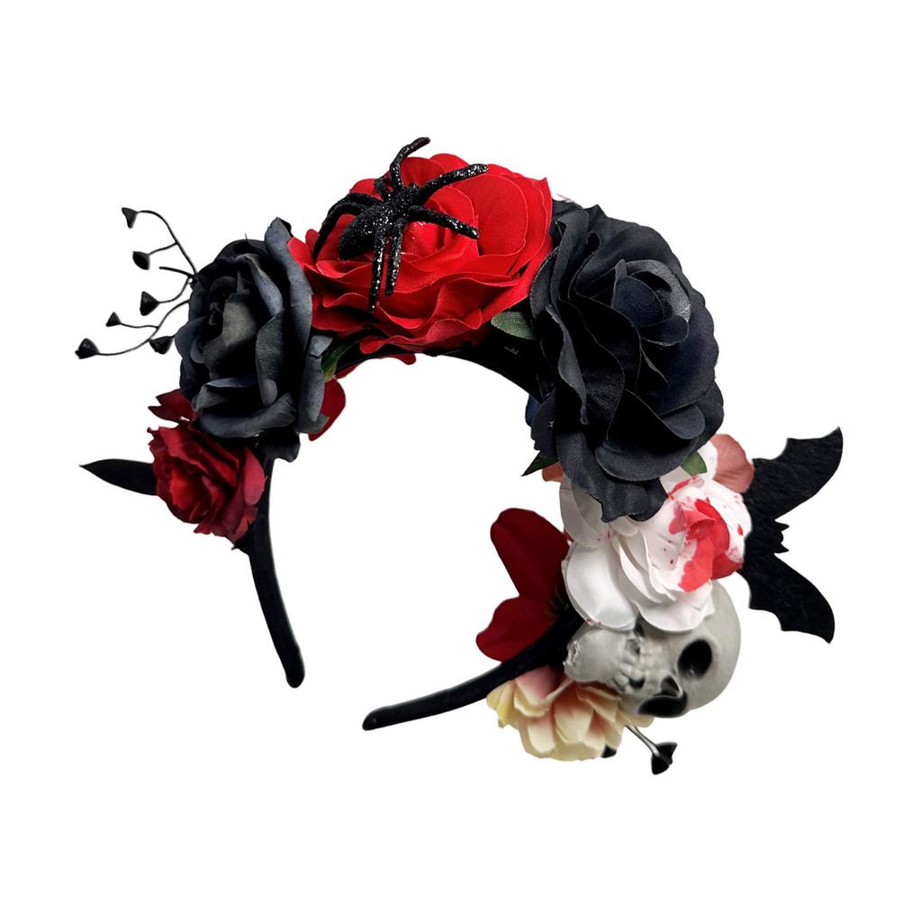 Dunkle Serie Rose Blume Haarreif Rollenspiel Zubehör Für Halloween Thema Event Und Feiertagsumzüge Verkleidung Kopfschmuck