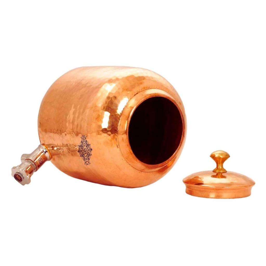 Copper Water Dispenser Container Pot, Storage & Kitchenware, Health Benefits, 4 LTR