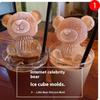 1Pcs Little Bear Ice Cube Mold Reusable Freezer Safe Ice Cream Chocolate Mould Bpa-Free Slow Melt Whiskey Cocktail Tool