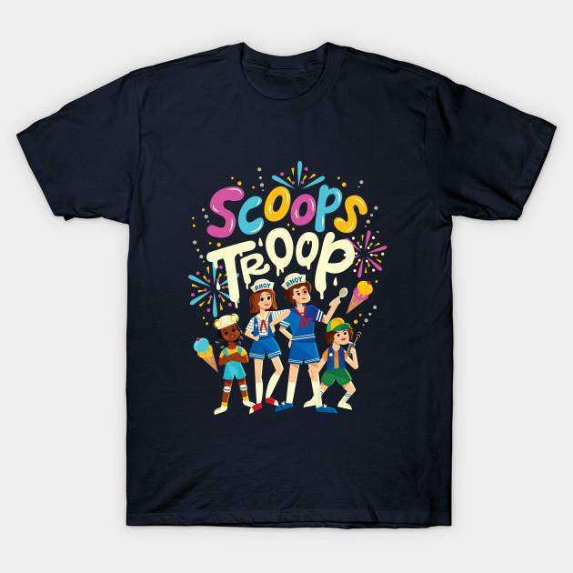 

Men Black Print T-shirt Scoops Troop No-Cut Transfer Paper Print Cotton Tshirt 3XL тёмно-синий