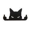 Middle Finger Black Cat, Wood Middle Finger Decoration, Smiling Middle Finger Statue, Housewarming Gift, Cat Desk Decor For Living Room, Bedroom, Home