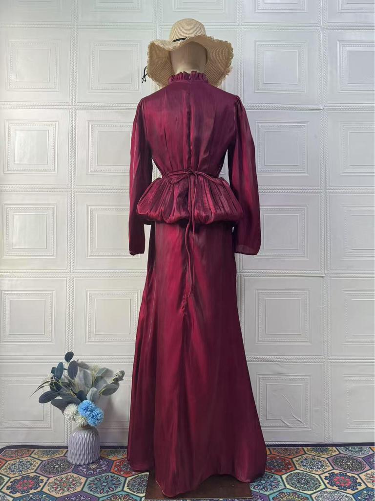Elegant 2025 Retro Long Sleeve Spring Dress