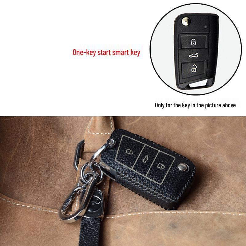 Volkswagen Key Protection Cover: Fits 21 Models, Including New Passat, Magotan, 330GTE, and B8B7 - Genuine Leather
