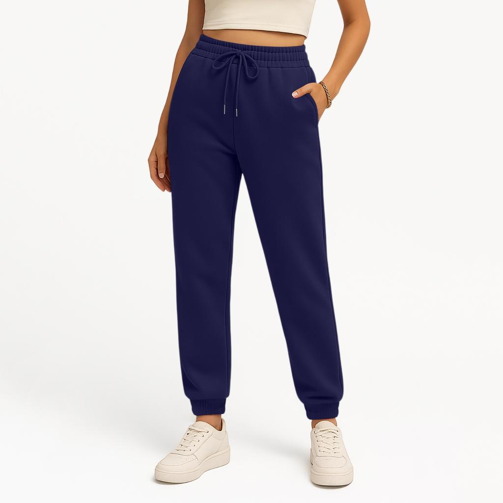Women  Elastic Waist Cuff Pants Trousers Summer Loose Fit Hiking Jogger Pant With Pocket