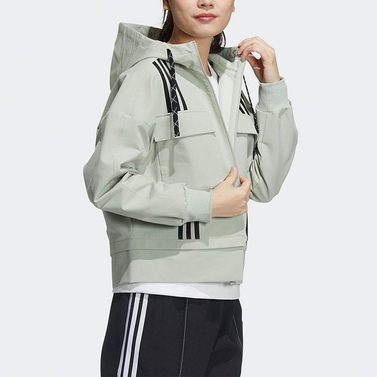 adidas Jackets Women's Green Hooded Moderate GP0629