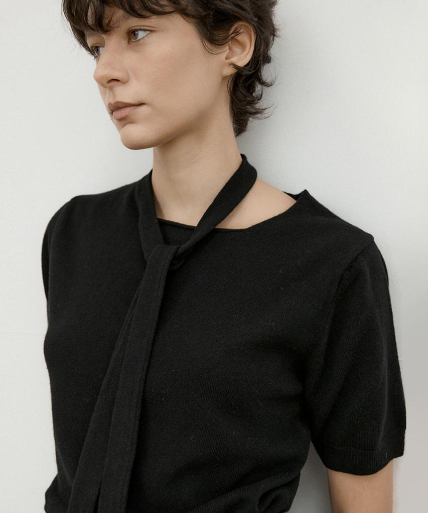 OCTETTE Wool Tie Half Sleeve Kint_3Color
