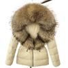 OFTBUY Winter Jacket Women's Real Raccoon Fox Fur White Duck Down Coat Thick Warm
