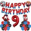 1set Spiderman Balloon Red Spiderman And Friends Aluminum Foil Balloon Baby Shower 1-9 Years Birthday Party Decorations Kids Toy