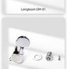 Universal Silver Folk Guitar Tuning Pegs, Knobs & String Winder Tool - Fully Enclosed Electric Guitar Tuning Accessories