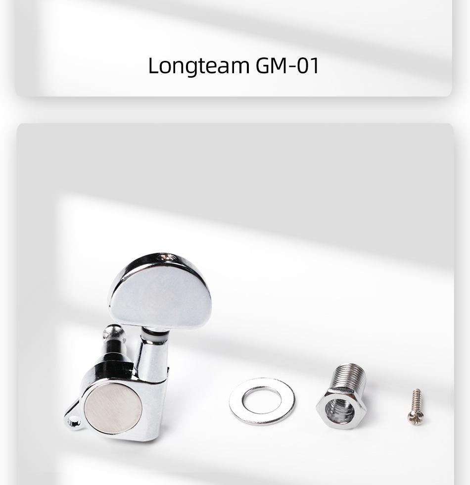 Universal Silver Folk Guitar Tuning Pegs, Knobs & String Winder Tool - Fully Enclosed Electric Guitar Tuning Accessories