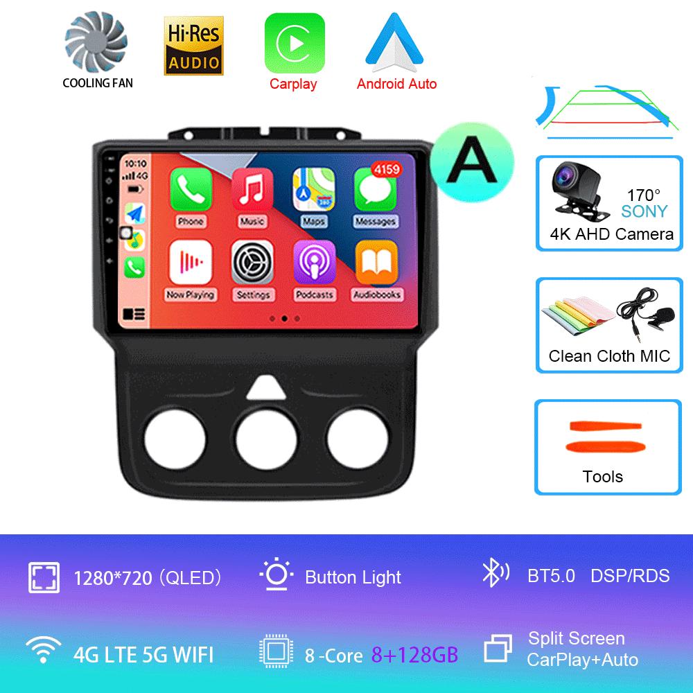 Android 14 Car Radio For T Dodge Ram 1500 2500 3500 2013-2018 Multimedia Stereo Video Player WiFi 4G Carplay Auto GPS Navigation