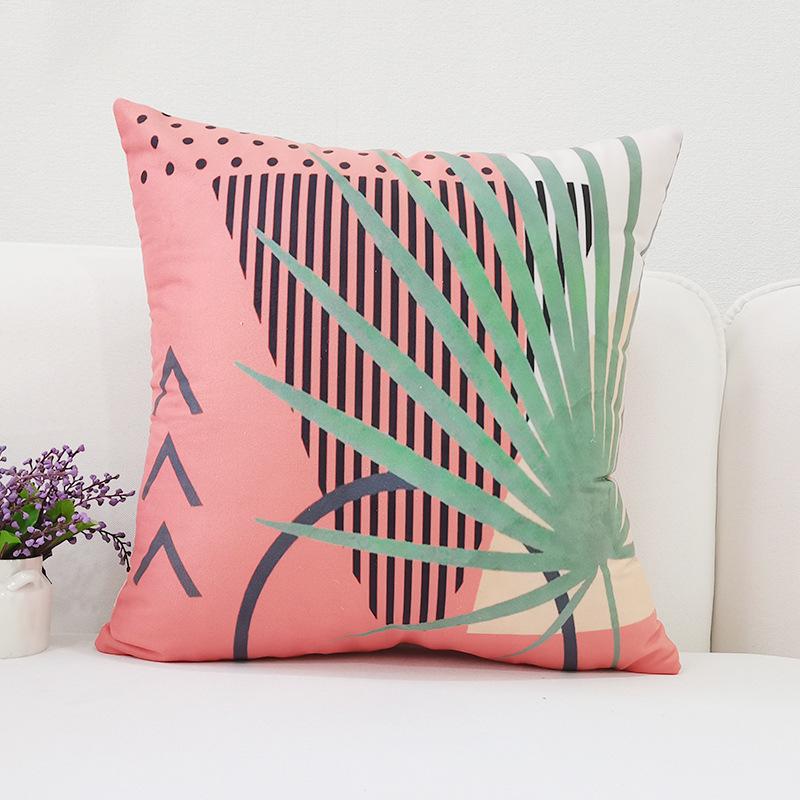 Nordic New Geometric Pillowcase Abstract Print Simple Bedside Sofa Car Cushion Pillowcase Does Not Include Pillow Core