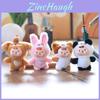 Small Animal Plush Toy Bunny Pendant With Super Soft Short Plush For Kids
