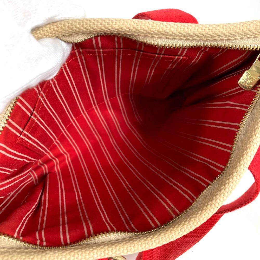 Louis Vuitton M40038  Antigua Cabas PM Bag Tote Bag Hand Bag Canvas Beige/Red