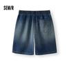 Semir Men's Retro Embroidered Denim Shorts