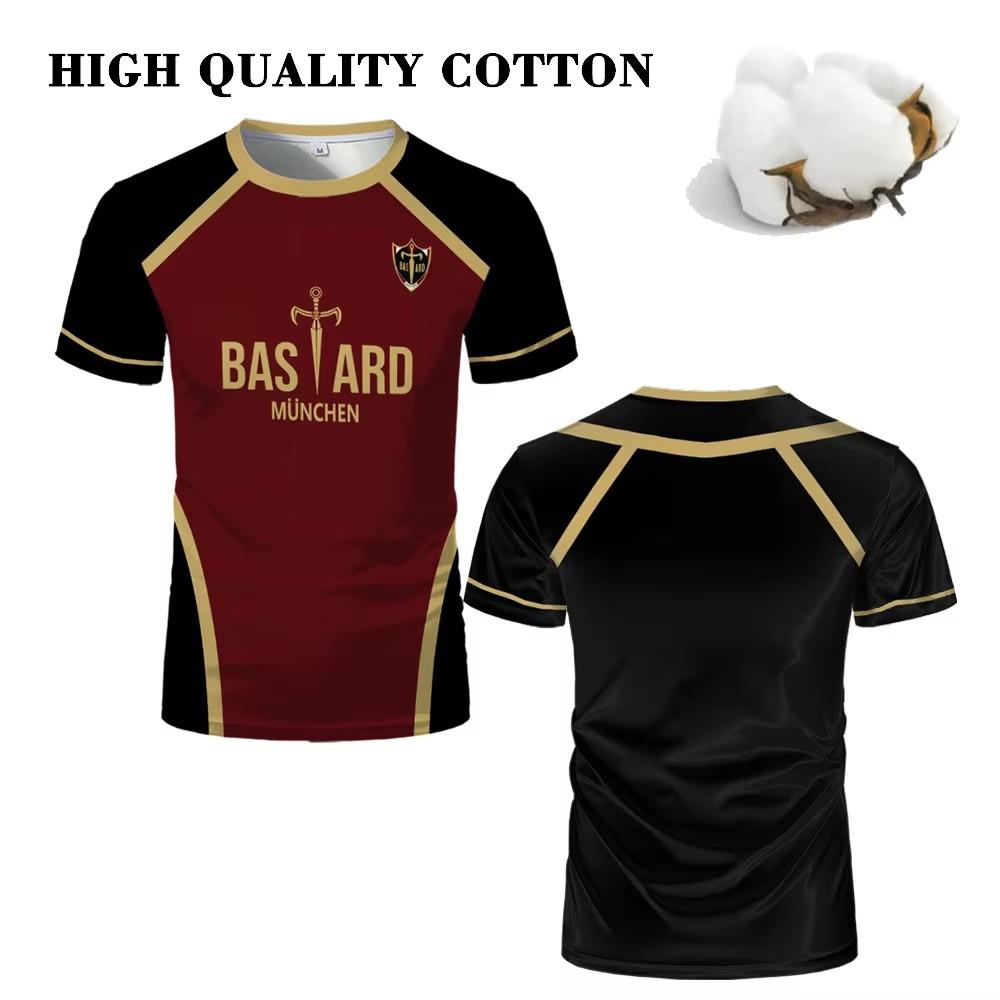 Men's T-shirt Blue Lock Bastard MUNCHEN T Shirts Anime Cos ISAGI KAISER T-shirts Women Clothing Tops US Size 140g Fabric