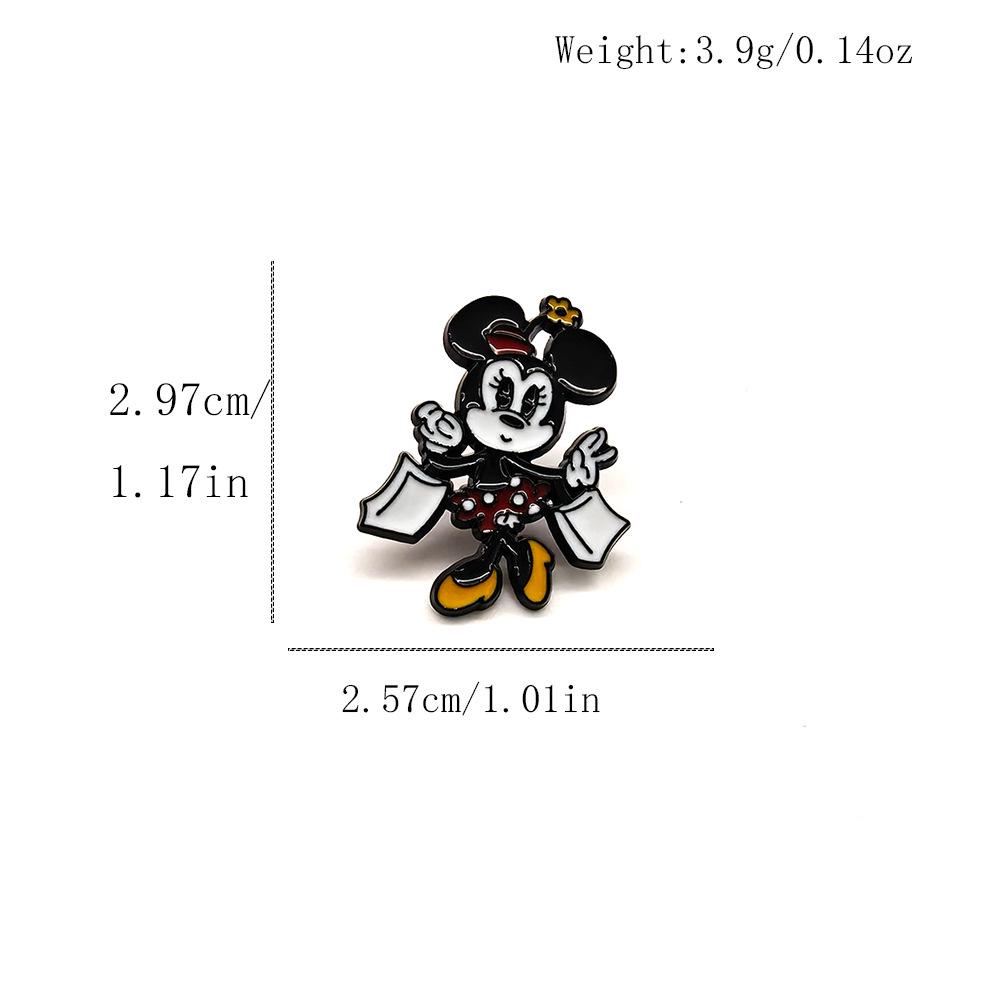 Mickey & Minnie Classic Cartoon Brooches: Cute Alloy Anime Pins